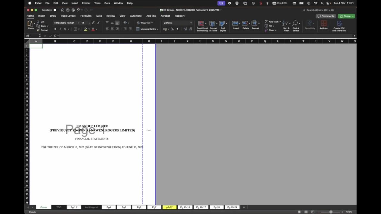 Excel content automatically injected into the InDesign layout
